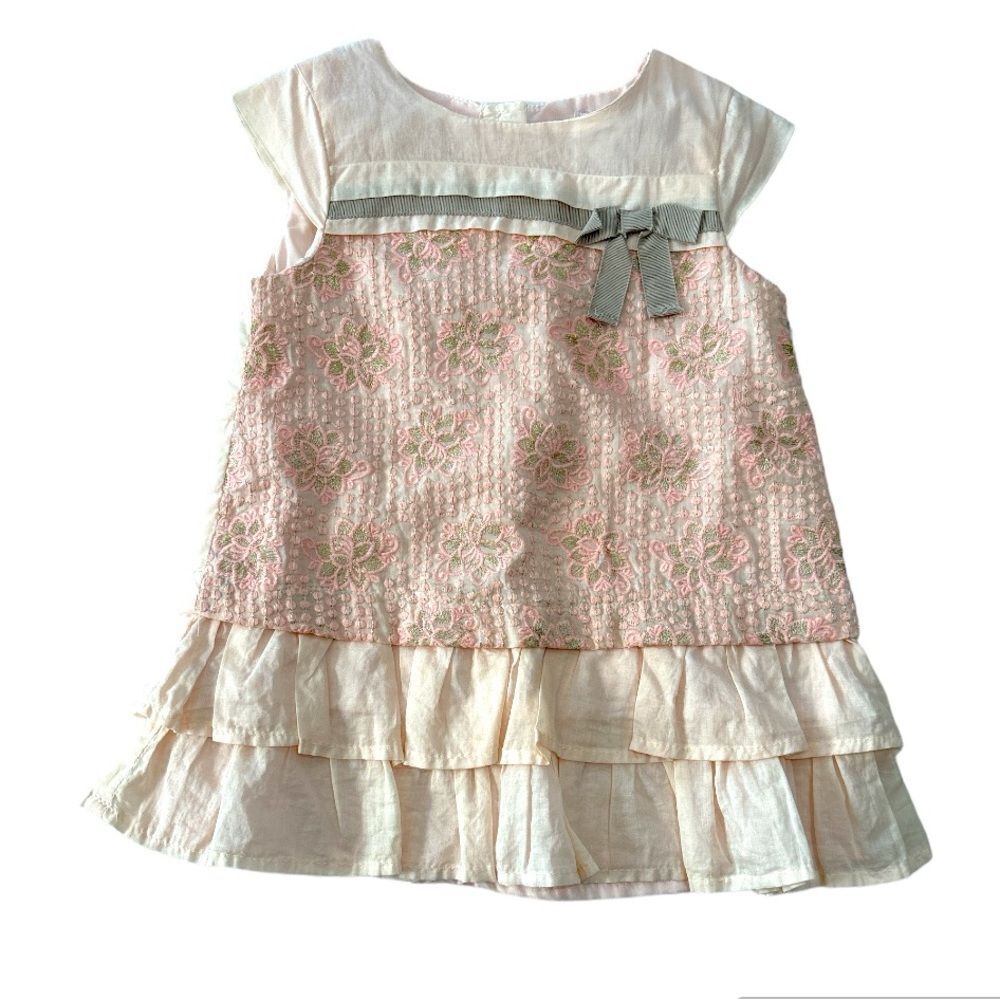 Catherine Malandrino Infant Baby Girls Peach Orange Formal Sleeveless Dress 2T